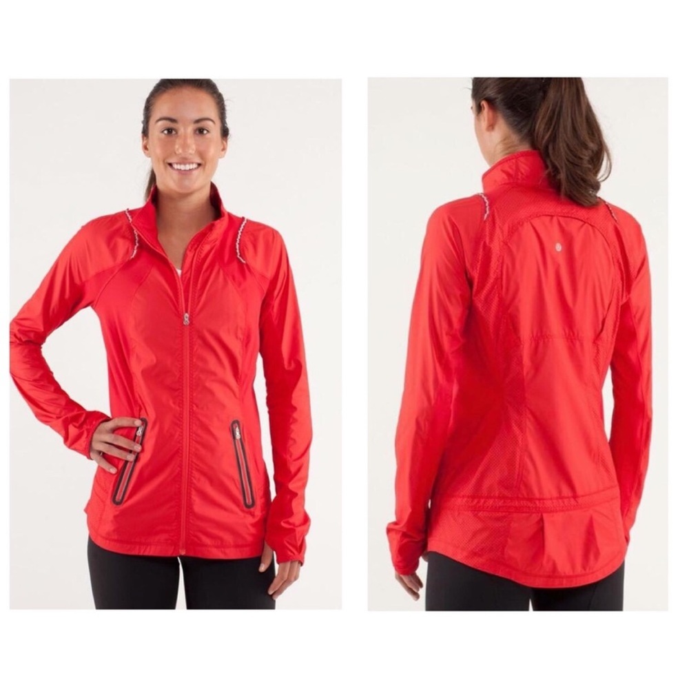lululemon athletica Red Lightweight Running Jacket